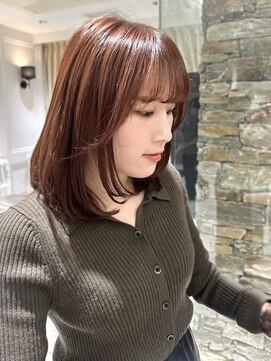 【レイヤーカット×暖色カラー】目白 美容室
