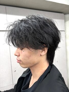 ニコ トウキョウ ロジック(nico TOKYO Logic) メンズセンターパートウルフセンターパートニュアンスパーマ襟足