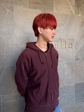 メゾン アヴァロ(Maison Avallo) 韓国風シースルーマッシュ×レッドカラー