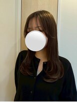 シンプル(Simple)&nbsp;シースルーバングと艶ブラウン