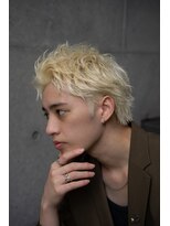 マール 矢場町(MARL) メンズ ブロンド スパイキーショート