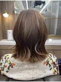ミルクティーアッシュ鎖骨ミディアム20代30代40代50代60代ボブ