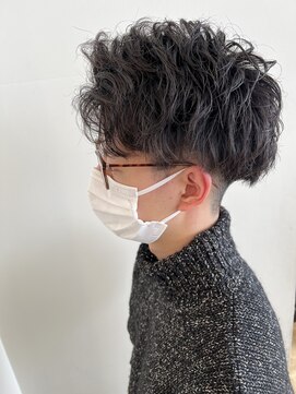 ジップ 緑店(zip) メンズニュアンスパーマ×２０代モテ髪