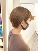 【ANNEXハザマ】ワンブリーチ×ハイトーンベージュショート