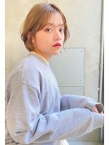 メーヴェ(Mowen) mowen 南堀 江　ミニボブ×グレージュ×シースルーバング