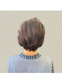 大人女性艶髪ナチュラルブラウンショートレイヤー