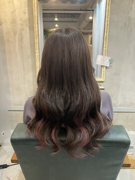 リエコー(RE'ECHO) ナチュラルブラウンピンクインナー～プルエクステ～