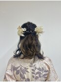 【BelleCoupes】ハーフアップ 着物ヘア卒業式袴着付けセット大阪