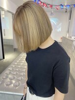 ダブルカラーオレンジベージュカラーケアブリーチ韓国ハイトーン