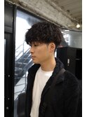 波巻きハイライトアップバングツーブロックマッシュ