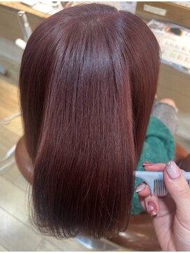 スノードロップ 荻窪(Snowdrop) チェリーレッド/ブリーチデザイン/インナーカラー/暖色カラー