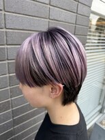 アース オーセンティック 東久留米店(EARTH Authentic)&nbsp;ハンサム刈り上げマッシュショート＋バレイヤージュ