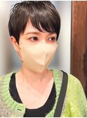 【ささき】マッシュベリーショート/アッシュブラック/前髪パーマ