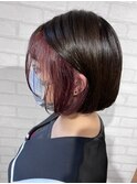 ダブルカラーケアブリーチピンクボブリタッチ