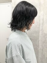 モリオ(morio)&nbsp;＊/くせ毛風ボブアンニュイ時短くせ毛カット前髪あり30代40代1