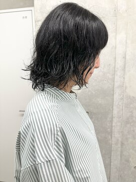 モリオ(morio) ＊/くせ毛風ボブアンニュイ時短くせ毛カット前髪あり30代40代1