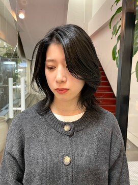 テテ(TETE) ミディアムレイヤー/レイヤー/ブルーブラック