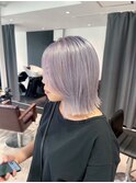 ボブルフ/ネビージュ/小顔/ワンレン/スモーキーアッシュ[渋谷駅]