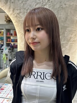 ロンドネートゥル 新潟(Lond naitre) 新潟/万代 イメチェン顔まわりレイヤーピンクベージュ