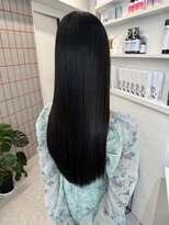 ペレ 栄 アネックス(PELE栄ANNEX) 韓国 くびれロング レイヤー ワンホンヘア 小顔前髪