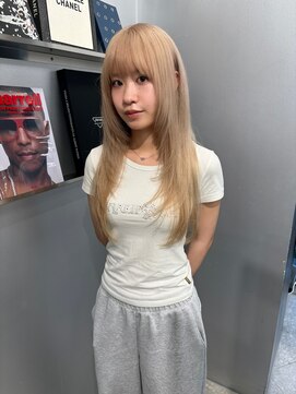 ペレ アネックス 大阪梅田茶屋町店(PELE ANNEX) くびれヘア/アプリコットオレンジ/ハイライトカラー/梅田