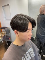 エルマノ 仙川(L mano)&nbsp;〈k7〉メンズパーマブリーチフェードツーブロックスパイラル