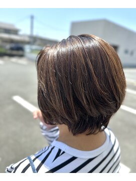 ディーボーイ 健軍店(D-BOY) ショートボブ/ハイライト/ブラウン