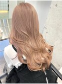 渋谷ブリーチカラーレイヤーカットミルクティーベージュ韓国ヘア