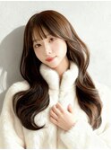 韓国風/くびれレイヤー/髪質改善/ナチュラルブラウン