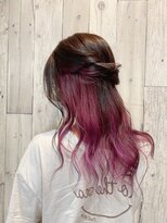 アオアクア 新越谷店(AO-AQUA)&nbsp;インナーカラー・チェリーレッド・ケアブリーチ・透明感・韓国風