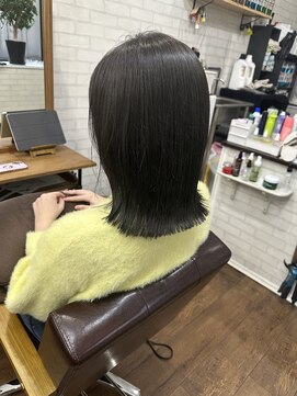 ライフ 星田店(Lyfe) 大人女性の艶感重視ナチュラル外ハネミディ_ダークアッシュ_484