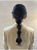 あみおろし/ヘアアレンジ/ヘアセット/2次会/結婚式/福岡/天神