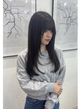 アジールヘア 東上野店(agir hair) 透明感ダークグレージュ×顔まわりレイヤーナチュラルロング上野