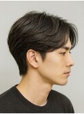 Haleメンズ刈り上げセンターパートニュアンスパーマたまプラーザ