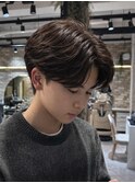 ニュアンスパーマフェザーパーマフェザーショート韓国マッシュ