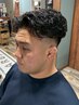 【MEN'S専門店】カット+ツイストスパイラルパーマ+シェービングコース ¥14630