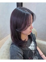 プランツヘアー 高宮店(Plants hair)&nbsp;ワンカールレイヤー × 深めバイオレットカラー　高宮　平尾