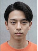 メンズツーブロック七三かきあげ大人スタイル