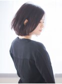 【aRietta/銀座】大人かわいいセンターパートモーブカラーボブ