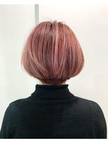 ナイン 麻布十番(NINE)&nbsp;シアピンク+ボックスボブ・簡単スタイリング