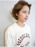 カジュアル×ナチュラルパーマ×束感ショート