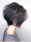 くびれショート×ネイビーグレージュ