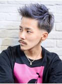 JohnnyMEN高田馬場店ブルーシルバーフェードアップバング
