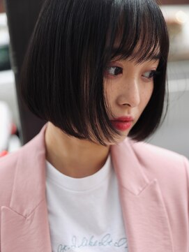 ヘアーアンドスペース セブンブリッジ(HAIR&SPACE 7Bridge) 7Bridge　菊地大　黒髪ショートボブ