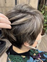 ヴィフ 大船(VIF)&nbsp;グレージュカラー/ボブウルフ/ココアベージュ/ショートヘア/大船