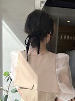 ヘアー アイス ルーチェ(HAIR ICI LUCE) 結婚式参列ヘアセットヘアアレンジお団子カチモリ/今枝