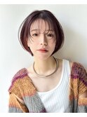 顔周りレイヤーショートボブ