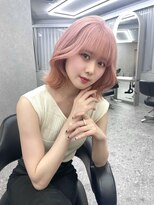 天神美容室 ブリーチ×ピンクカラー