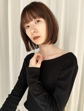 コクーン 銀座(Cocoon) シンプルなボブ#黒髪#ボブルフ#小顔#ネビージュ#ワンレン