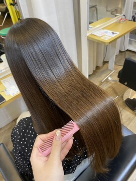 イオエ(ioe) 前髪/アンブレラカラー/こなれミディ/イメチェン/ウェーブパーマ